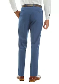 Men's Windowpane Flat Front Pants