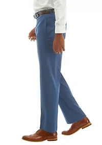 Men's Windowpane Flat Front Pants