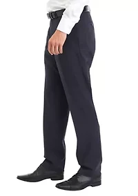 Blue Check Printed Dress Pants
