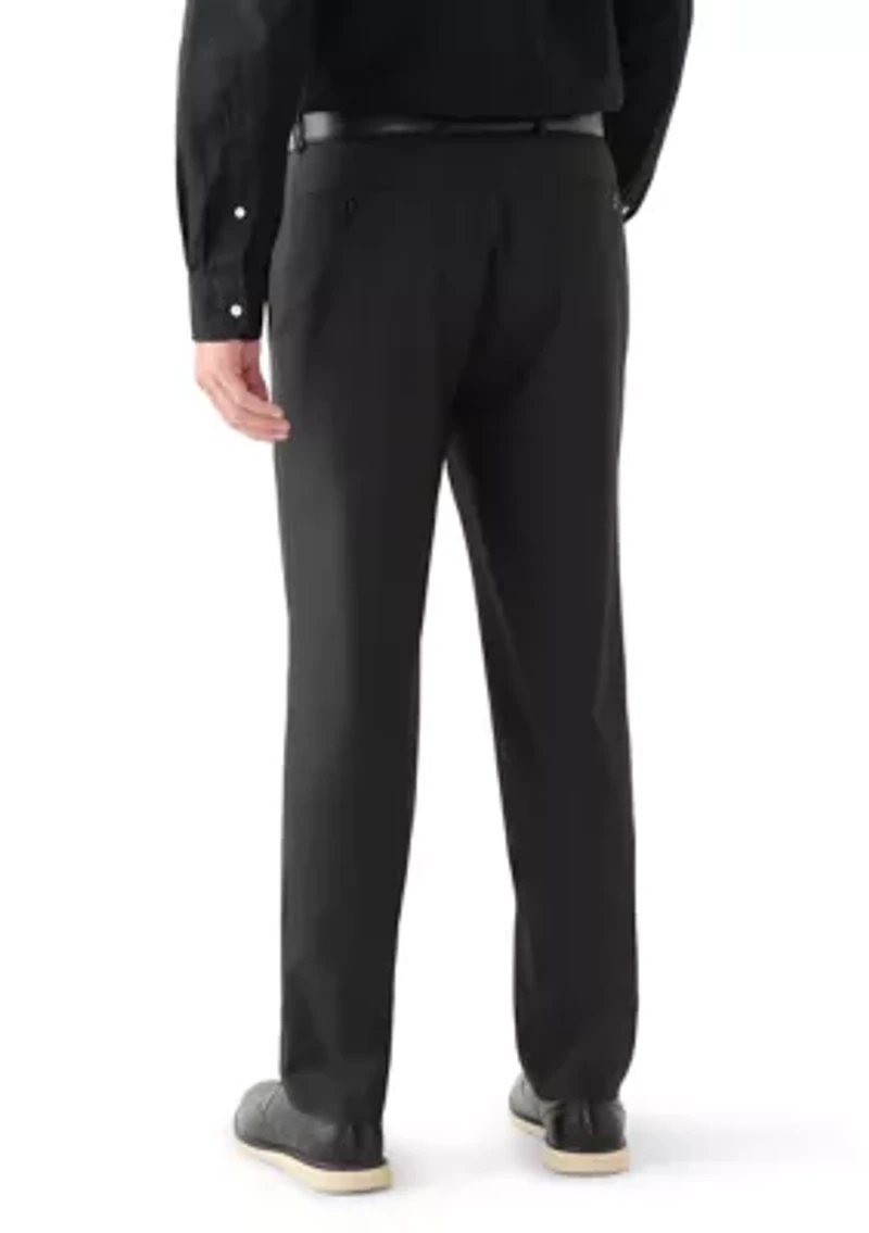Men's Classic Fit Grey Windowpane Pants