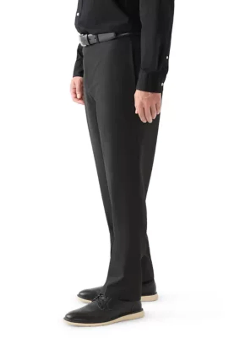 Men's Classic Fit Grey Windowpane Pants