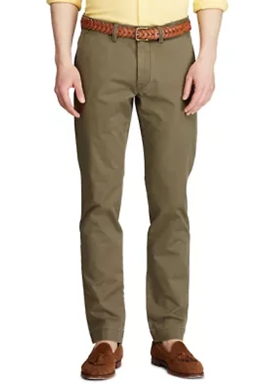 Washed Stretch Slim Fit Chino Pants