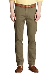 Washed Stretch Slim Fit Chino Pants