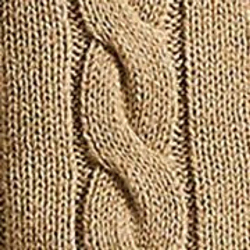 Cotton Cable Knit Driver Long Sleeve Sweater