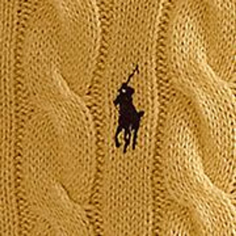 Cotton Cable Knit Driver Long Sleeve Sweater