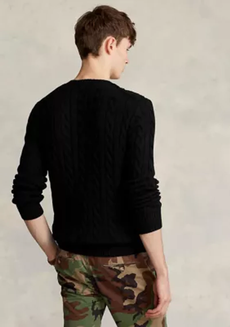 Cotton Cable Knit Driver Long Sleeve Sweater