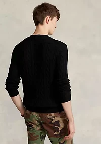 Cotton Cable Knit Driver Long Sleeve Sweater