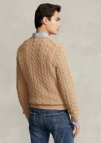 Cotton Cable Knit Driver Long Sleeve Sweater