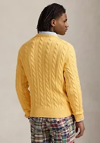 Cotton Cable Knit Driver Long Sleeve Sweater