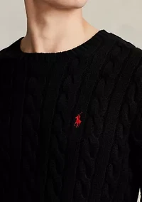 Cotton Cable Knit Driver Long Sleeve Sweater