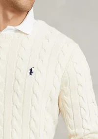 Cotton Cable Knit Driver Long Sleeve Sweater