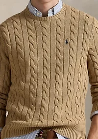 Cotton Cable Knit Driver Long Sleeve Sweater