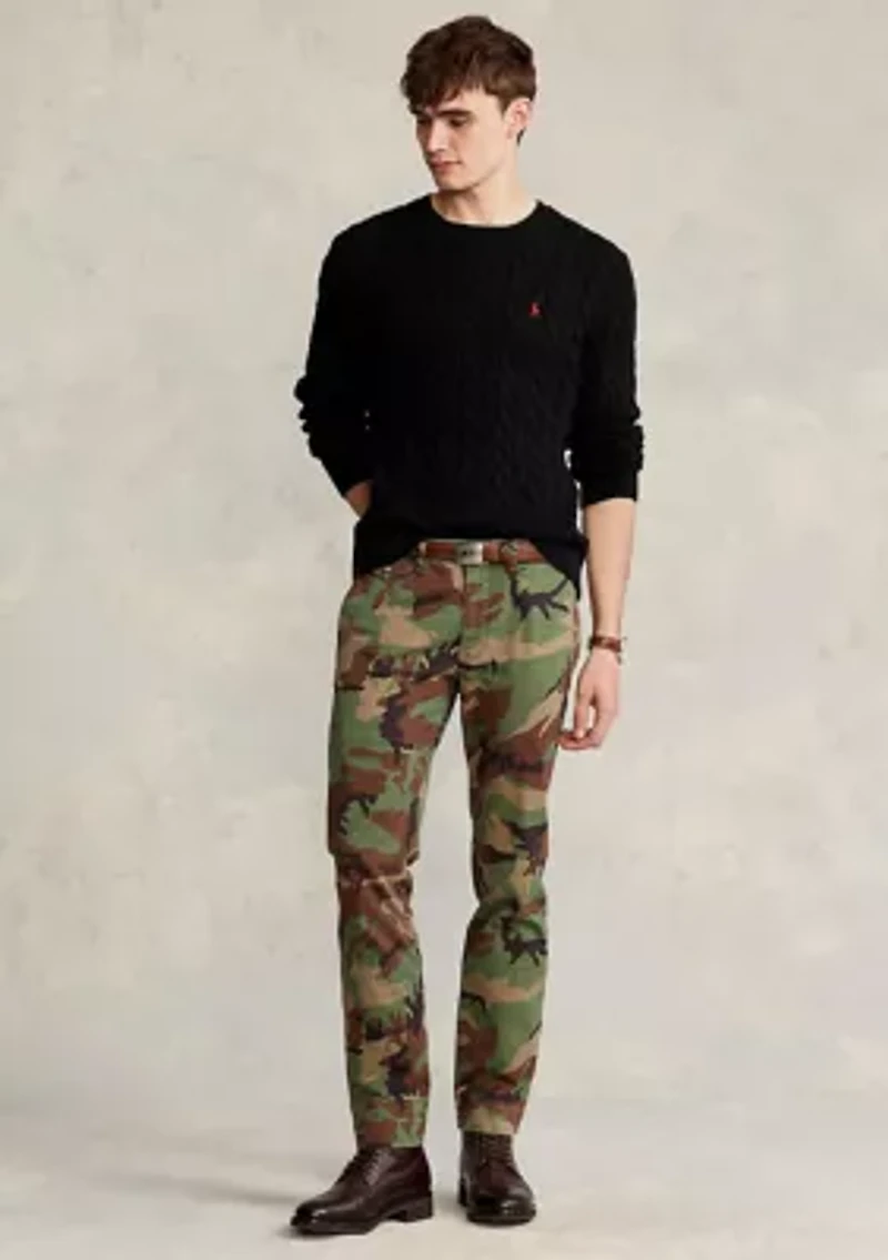 Cotton Cable Knit Driver Long Sleeve Sweater