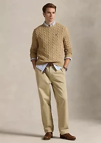 Cotton Cable Knit Driver Long Sleeve Sweater