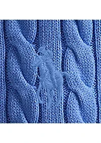 Cotton Cable Knit Driver Long Sleeve Sweater