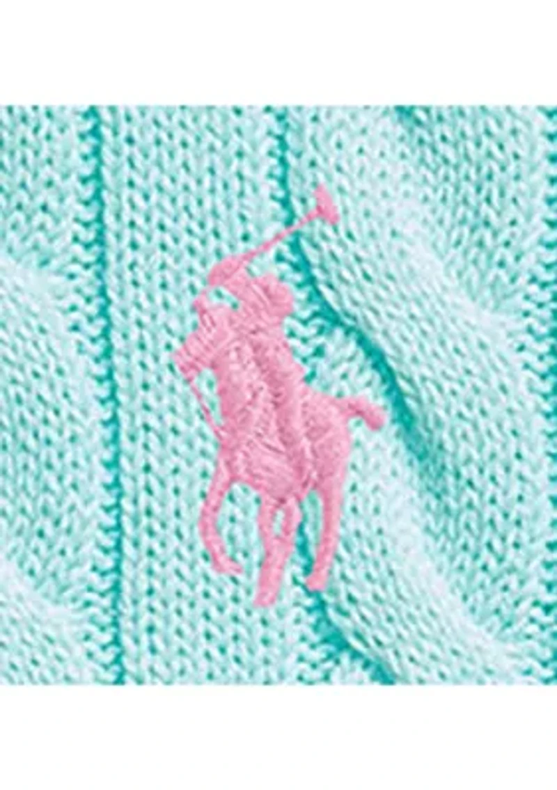 Cotton Cable Knit Driver Long Sleeve Sweater