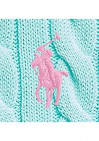Cotton Cable Knit Driver Long Sleeve Sweater