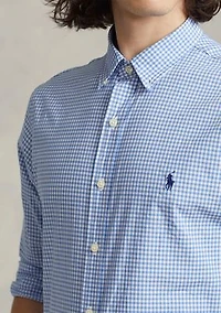 Slim Fit Checked Poplin Shirt