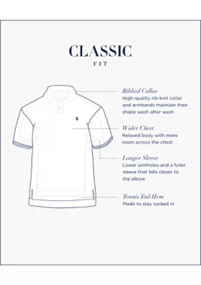 Classic Fit Mesh Polo Shirt