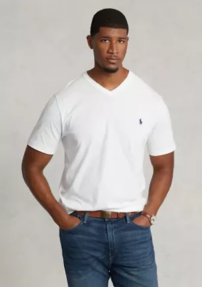 Big & Tall Cotton Jersey V-Neck T-Shirt