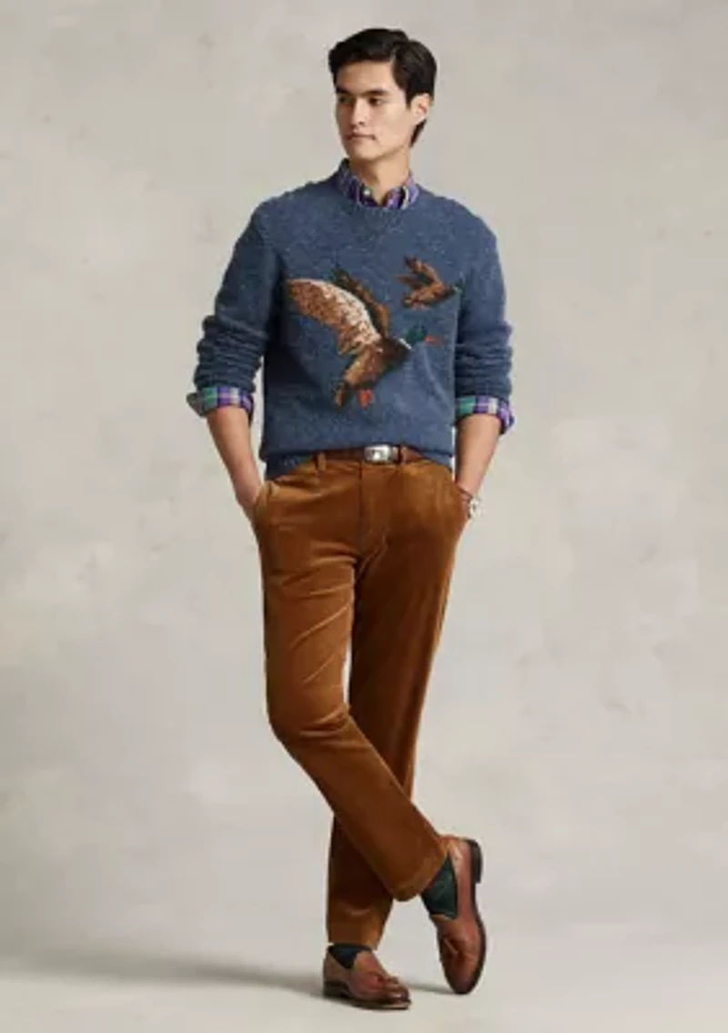 Stretch Straight Fit Corduroy Pants