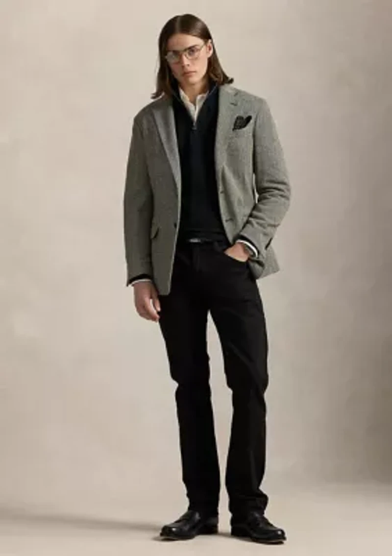 Mesh Knit Cotton Quarter Zip Sweater