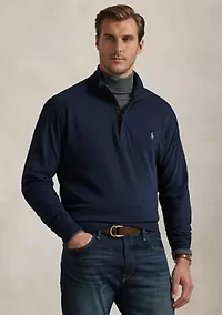 Big & Tall Luxury Jersey Quarter-Zip Pullover