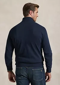 Big & Tall Luxury Jersey Quarter-Zip Pullover