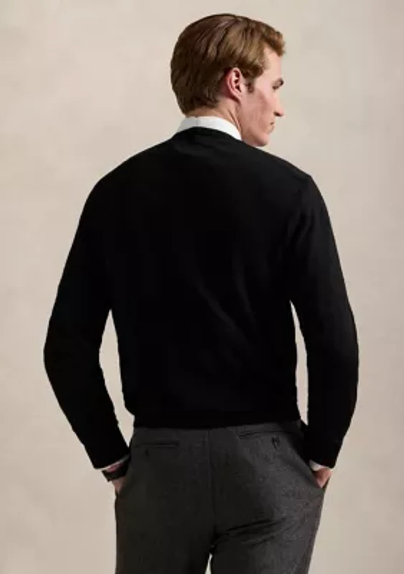 Washable Wool V-Neck Sweater