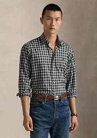 Classic Fit Plaid Twill Shirt