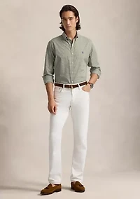 Classic Fit Gingham Stretch Poplin Shirt