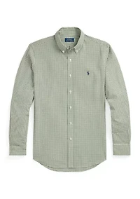 Classic Fit Gingham Stretch Poplin Shirt