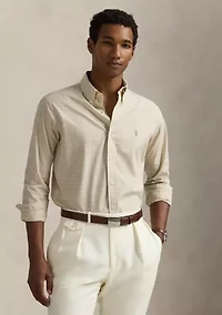 Classic Fit Gingham Stretch Poplin Shirt