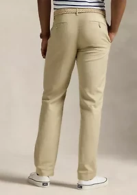Straight Fit Linen-Cotton Pants