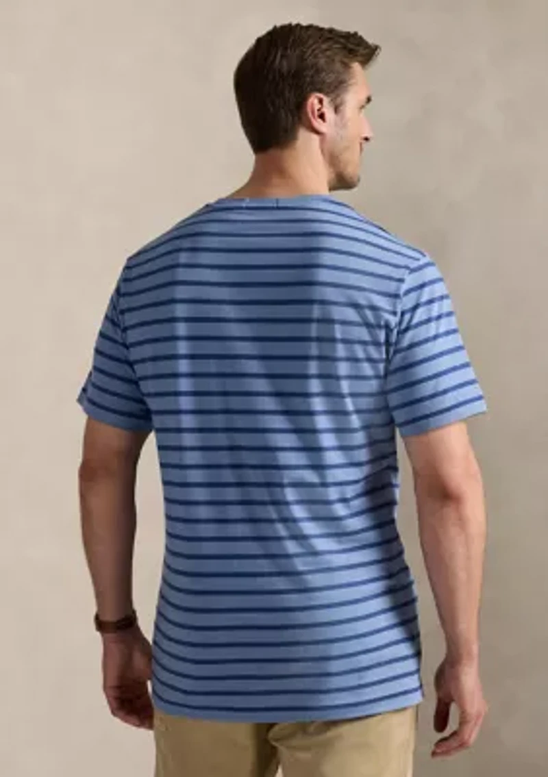 Big & Tall Striped Jersey Crew Neck T-Shirt