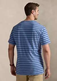 Big & Tall Striped Jersey Crew Neck T-Shirt