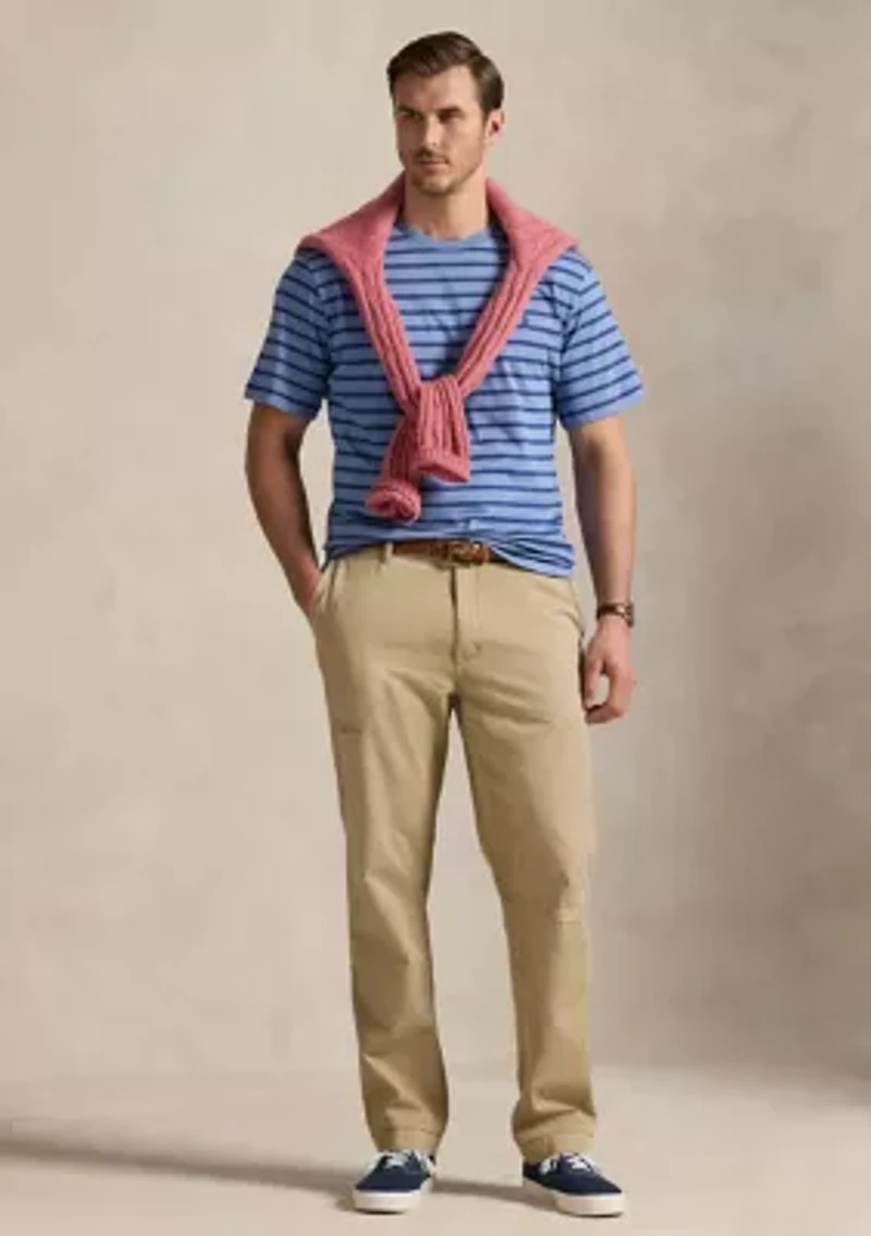 Big & Tall Striped Jersey Crew Neck T-Shirt