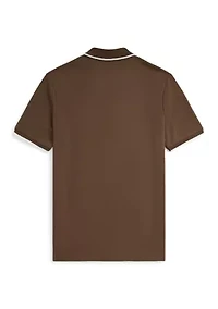 Classic Fit Stretch Mesh Polo Shirt