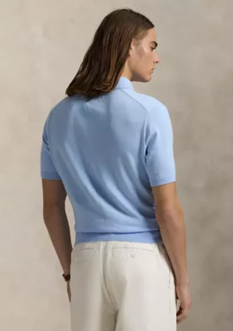 Cotton Polo-Collar Sweater