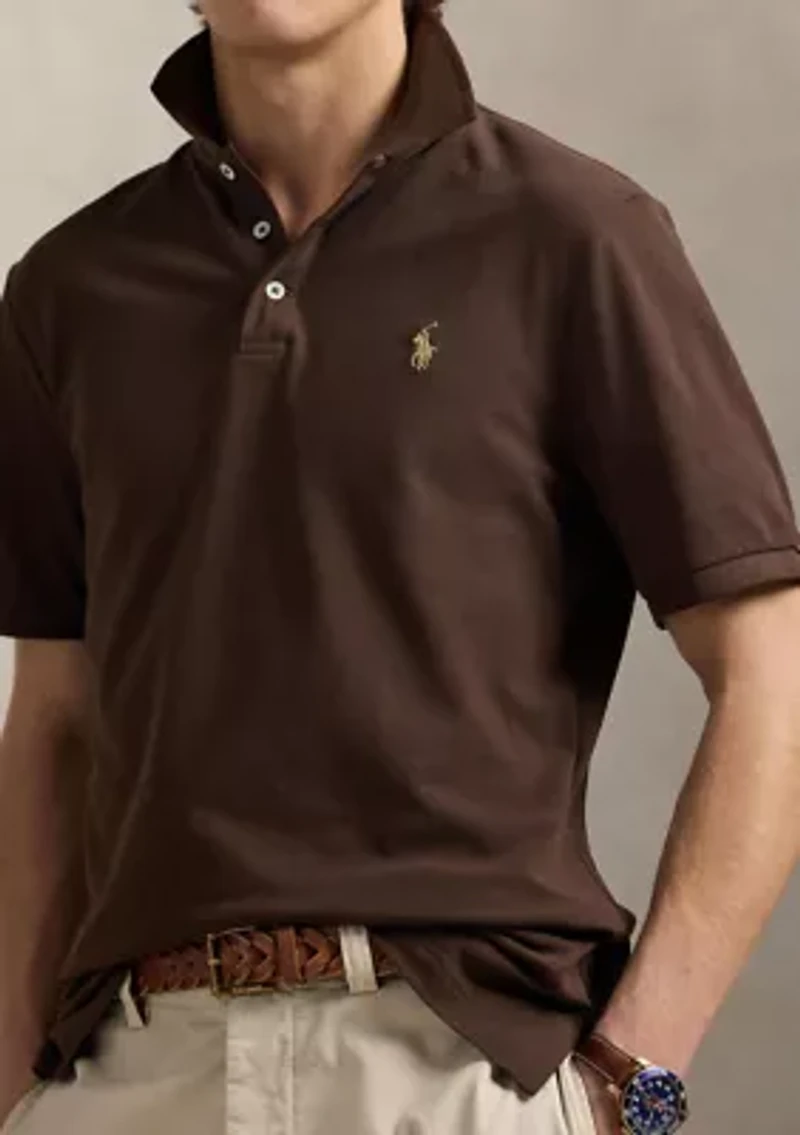 Classic Fit Stretch Mesh Polo Shirt