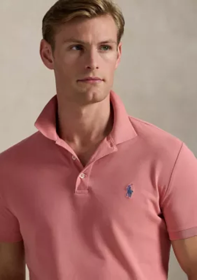 Classic Fit Stretch Mesh Polo Shirt