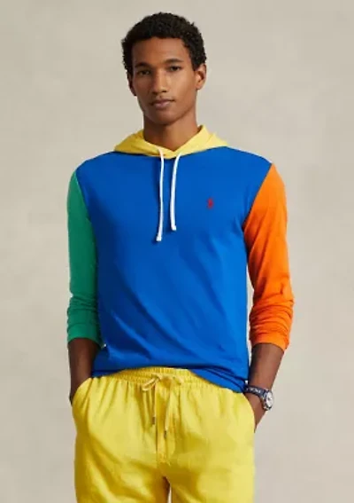 Color-Blocked Jersey Hooded T-Shirt
