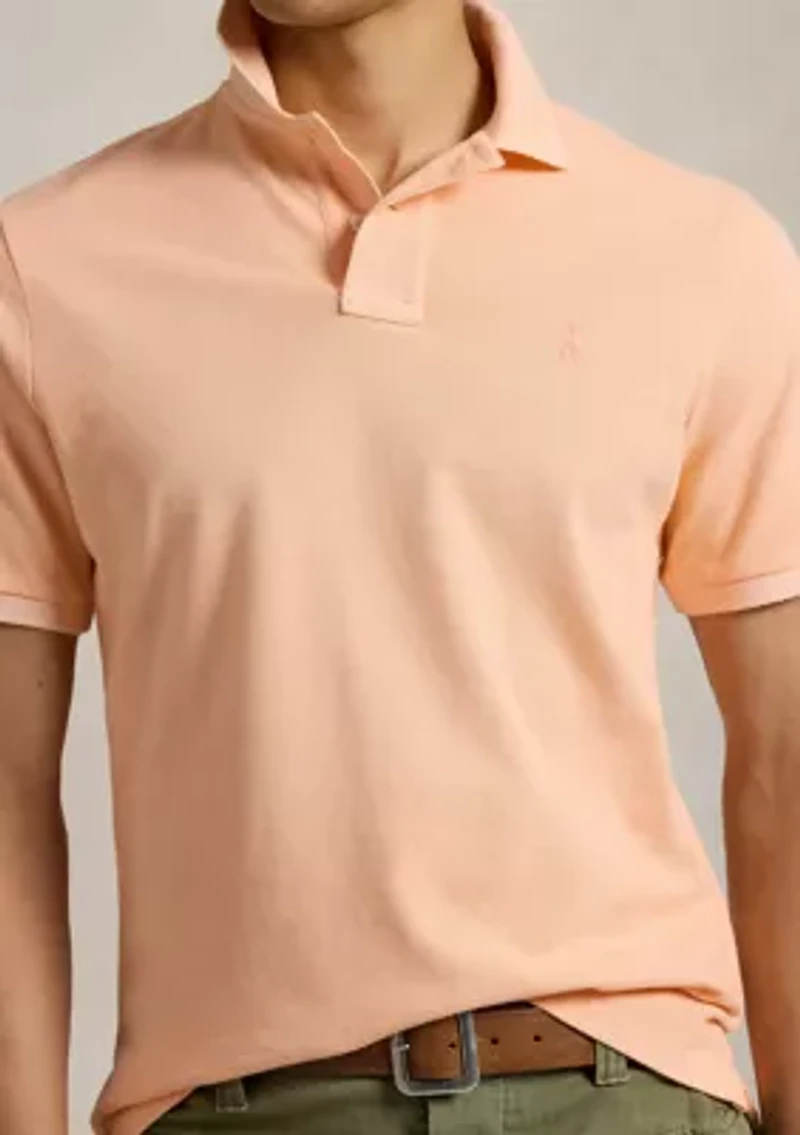 Classic Fit Mineral-Dyed Mesh Polo Shirt