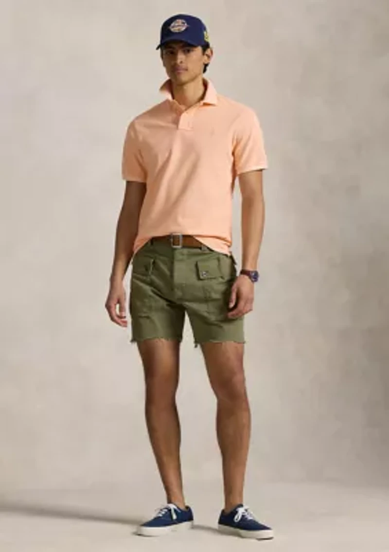 Classic Fit Mineral-Dyed Mesh Polo Shirt