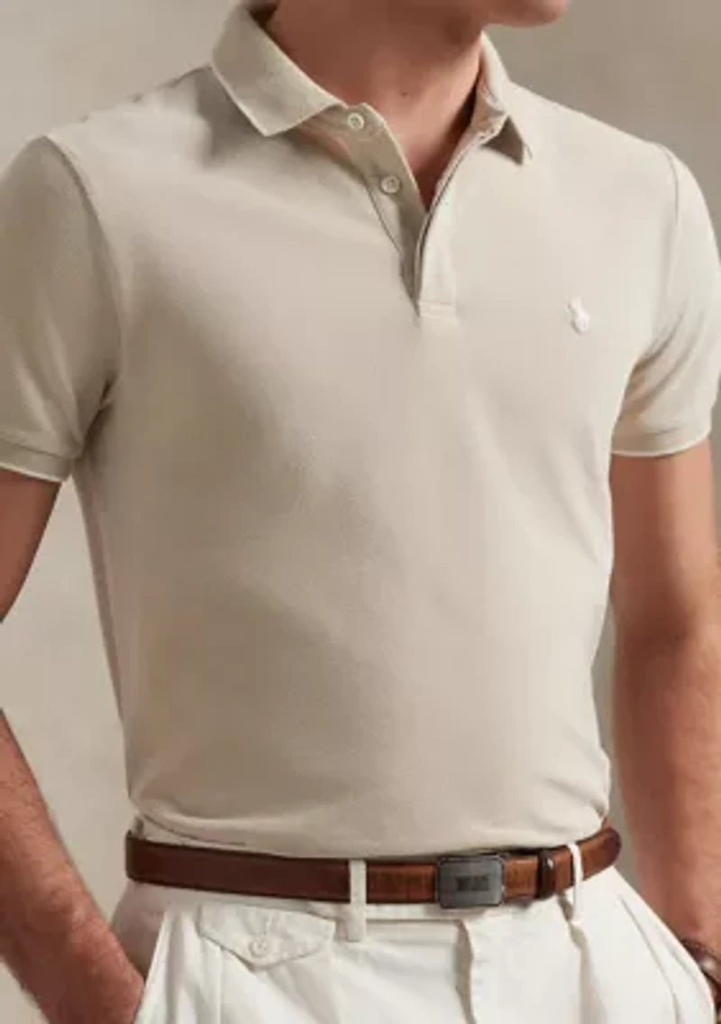 Classic Fit Stretch Oxford Mesh Polo Shirt