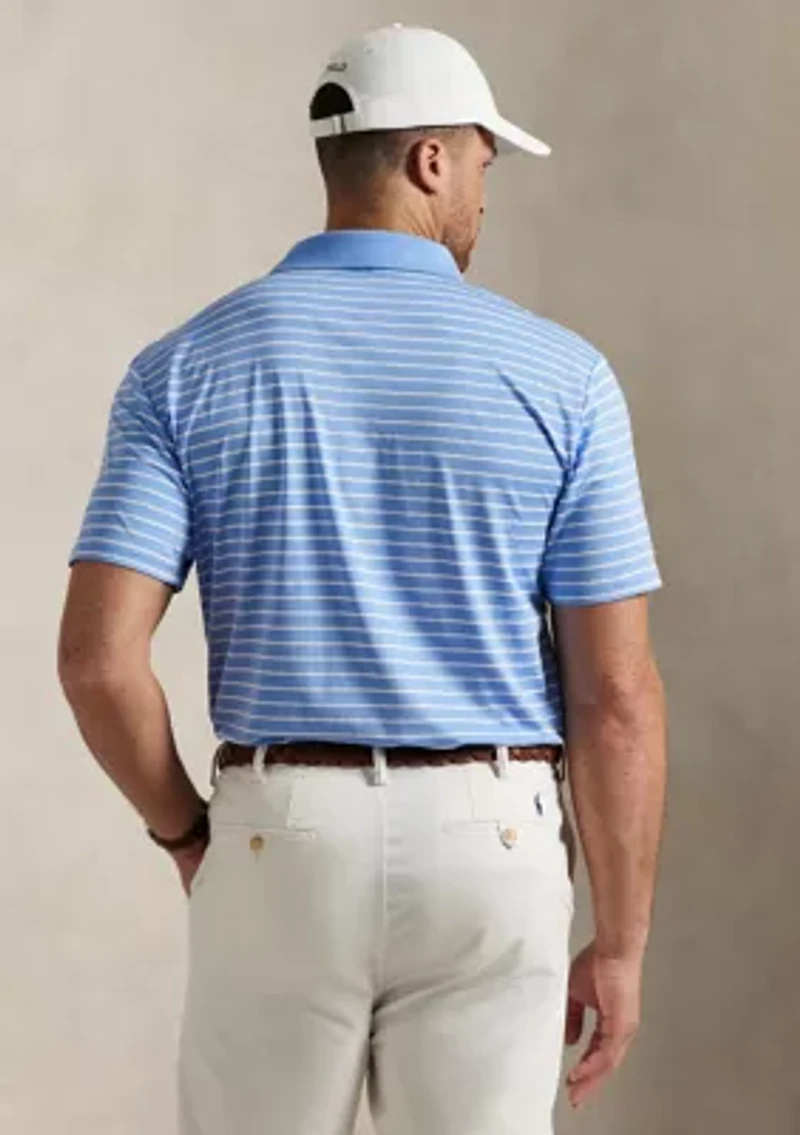 Big & Tall Striped Stretch Performance Polo Shirt