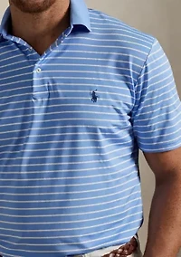Big & Tall Striped Stretch Performance Polo Shirt