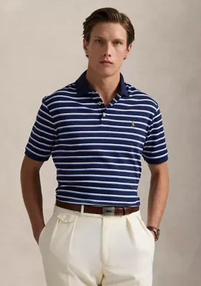 Classic Fit Striped Soft Cotton Polo Shirt