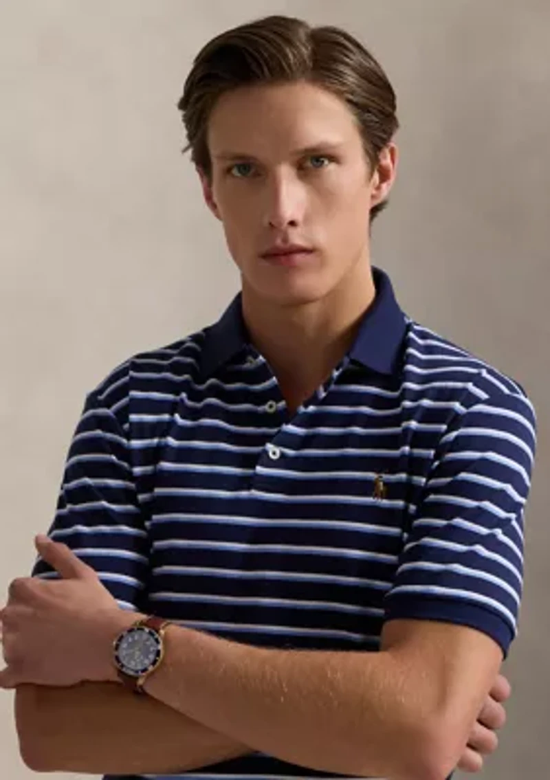 Classic Fit Striped Soft Cotton Polo Shirt