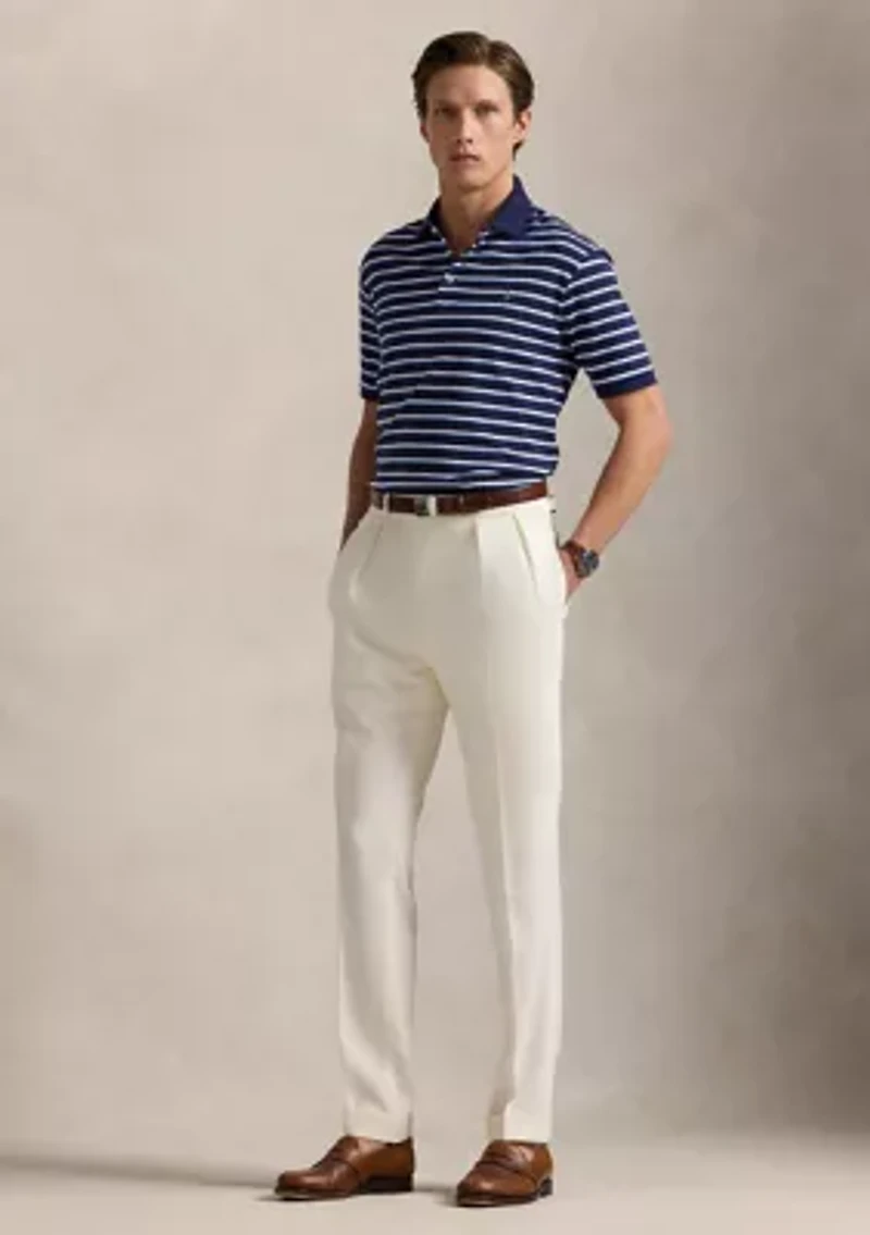 Classic Fit Striped Soft Cotton Polo Shirt